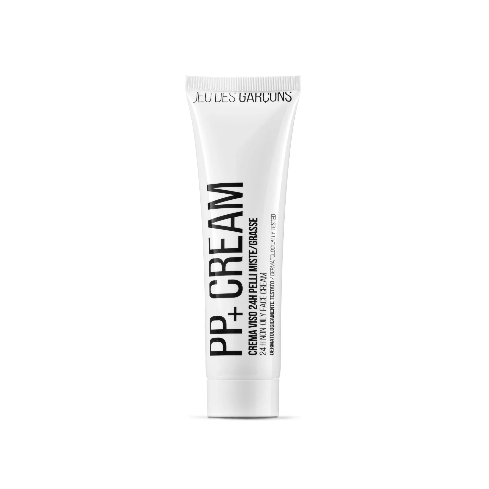 Tubetto bianco di crema viso PP+ Cream 24H per pelli miste e grasse dermatologicamente testata